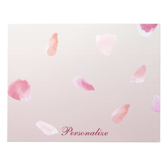 Romantic Rose Petals Notepad (Front)