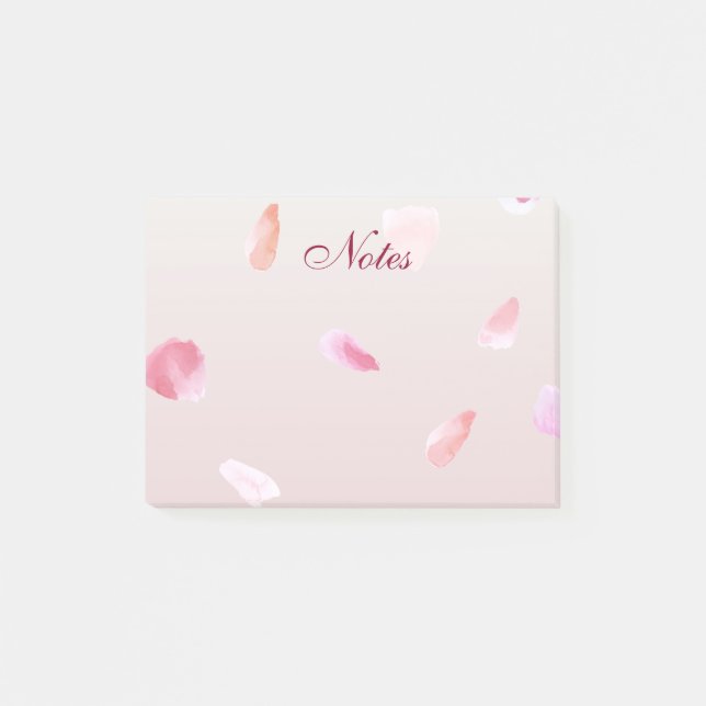 Romantic Rose Petals Post-it Notes (Front)