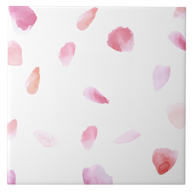 Romantic Rose Petals Tile (Front)