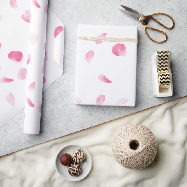 Romantic Rose Petals Wrapping Paper (Crafts)