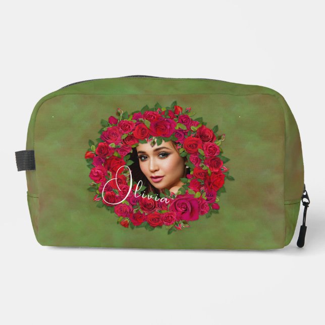 Romantic Rose Photo Frame For Lover Dopp Kit (Front)