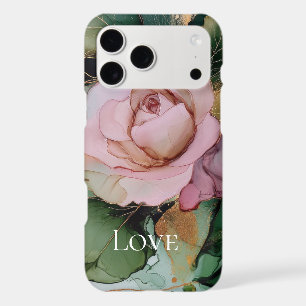 Romantic Rose Pink Gold Floral Love