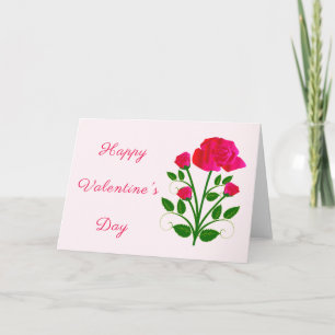 Romantic Rose Valentine's Day Card