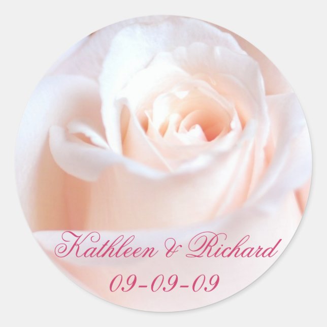Romantic Rose Wedding Labels (Front)