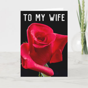 ROMANTIC ROSE WIFE BIRTHDAY GREETING CARDS