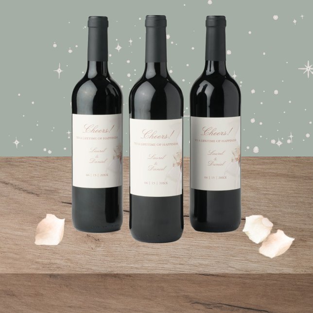 Romantic Rose Wine Labels (Creator Uploaded)