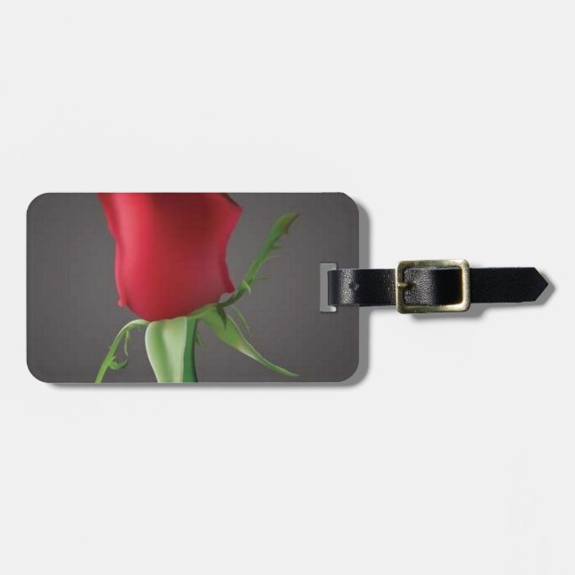 romantic-rosebud-vector luggage tag (Front Horizontal)