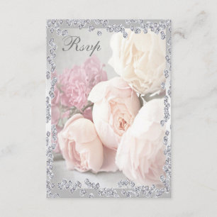 Romantic Roses & Diamonds Rsvp Card