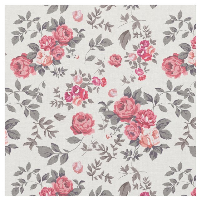 Romantic Roses Fabric (Close Up)