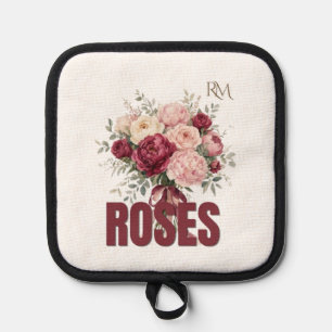 Romantic Roses Floral Bouquet Elegant Flower Desig Pot Holder