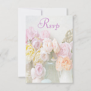 Romantic Roses in Jars Rsvp Card
