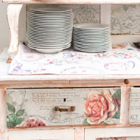 Romantic Roses, Poem & Filigree Border Decoupage