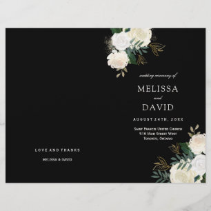 Romantic Roses Wedding Programs