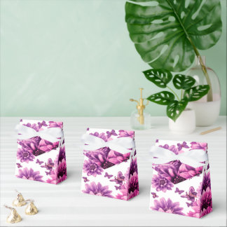 Romantic Rosy Floral Favour Box