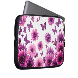 Romantic Rosy Floral Laptop Sleeve
