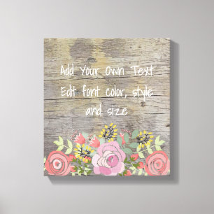 Romantic Rustic chic Canvas Print