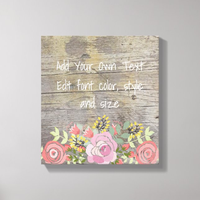 Romantic Rustic chic Canvas Print (Front)