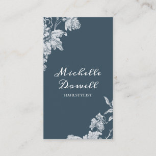 Romantic rustic floral print business card