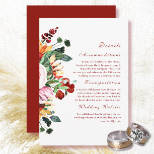 Romantic Rustic Watercolor Floral Sunflower Detail Enclosure Card