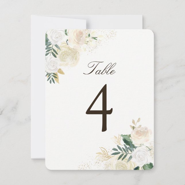 Romantic Rustic Woodland Table Number Cards (Front)