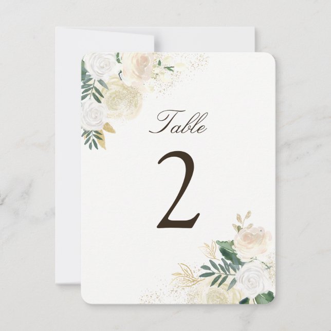 Romantic Rustic Woodland Table Number Cards (Front)