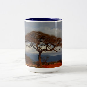 Romantic Safari Africa Bridal Shower Custom Peace Two-Tone Coffee Mug