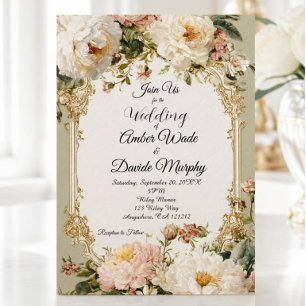 Romantic Sage Green and Gold Vintage Wedding (A))