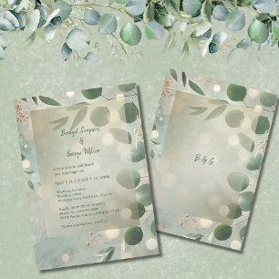 Romantic Sage Green Eucalyptus Wedding  Invitation