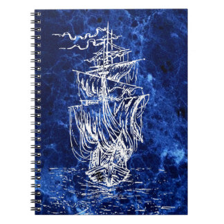 Romantic sailing ship notebook