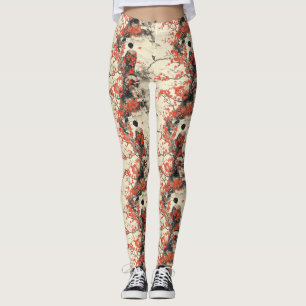 Romantic Sakura Kimono Couple Pattern (2) Leggings