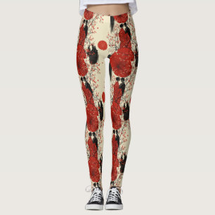 Romantic Sakura Kimono Couple Pattern (4) Leggings