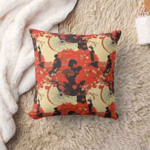 Romantic Sakura Kimono Couple Pattern (5) Cushion