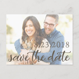 Romantic Save the Date Card with Photo