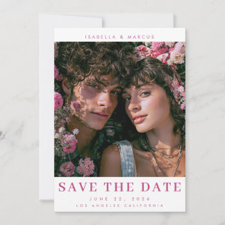 Romantic Save The Date Flat Card