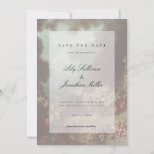 Romantic Save The Date Floral Wedding Invitation