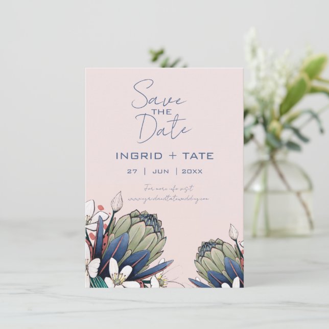 Romantic Save the Date Invitation (Standing Front)