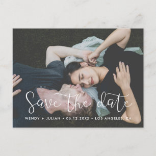 Romantic Save the date photo Announcement Postcard