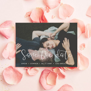 Romantic Save the date photo card announcement