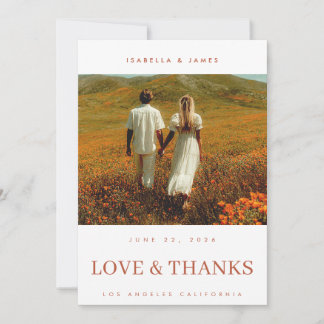 Romantic Save The Date Thank You Card
