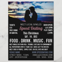 Romantic Scene, Speed Dating Event Advertising