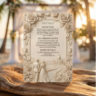 Romantic Scenic Chapel Couple Enclosure Card