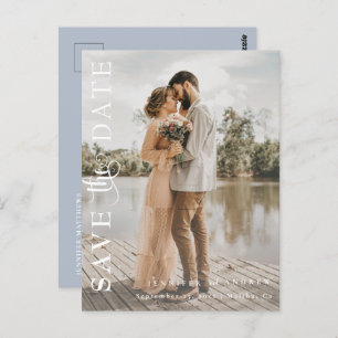 Romantic Script Calligraphy Save the Date Postcard