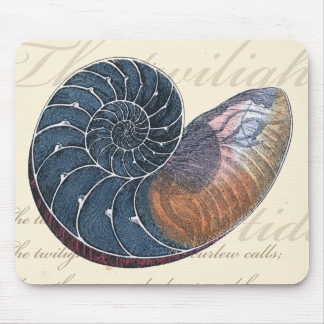 Romantic Seashell Mouse Mat (Front)