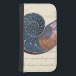 Romantic Seashell Samsung S4 Wallet Case<br><div class="desc">Do you live far away from the beach? No problem! Get this romantic seashell painting so you can image yourself sitting on a peaceful beach on a warm sunny day. This piece of art romanticises the sea and the little waves which will leave you yearning for a visit the beach....</div>
