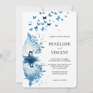 Romantic Seaside Wedding Invitation