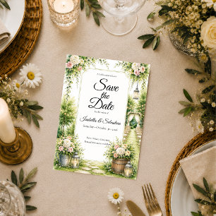 Romantic Secret Garden Elegance Wedding Save The Date