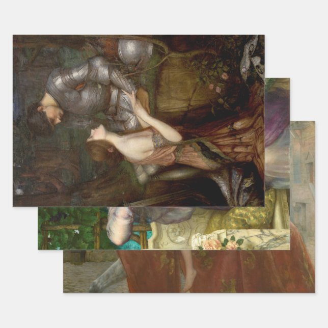 Romantic Selection of Female Beauties Wrapping Paper Sheet (Set)