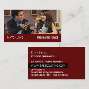 Romantic Setting, Speed Dating Event Organizer Business Card