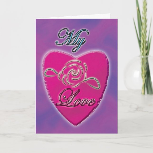 Romantic Shakespeare Valentine Holiday Card (Front)