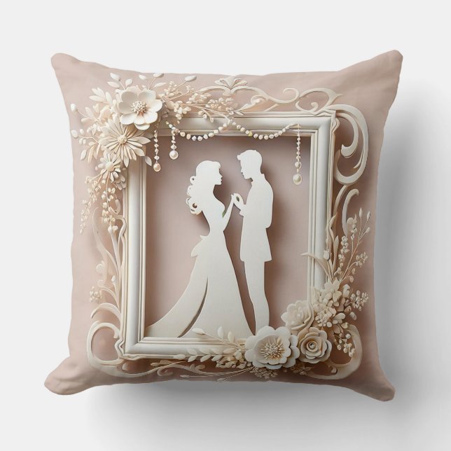 Romantic Silhouette of a Couple Cushion (Front)